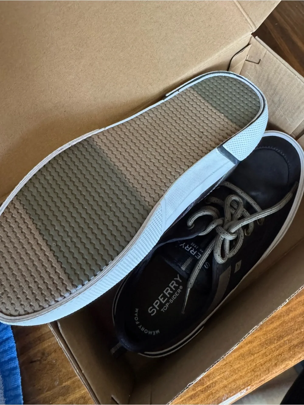 Sperry Boy’s Two-Tone Black and Gray Canvas Boat Shoe